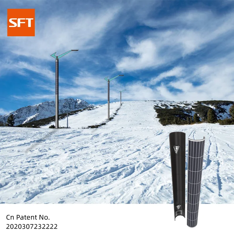 SFT New flexible curved vertical wrapped Monocrystalline Silicon 40 to 1400wp Solar PV Panel Module for Street Courtyard light