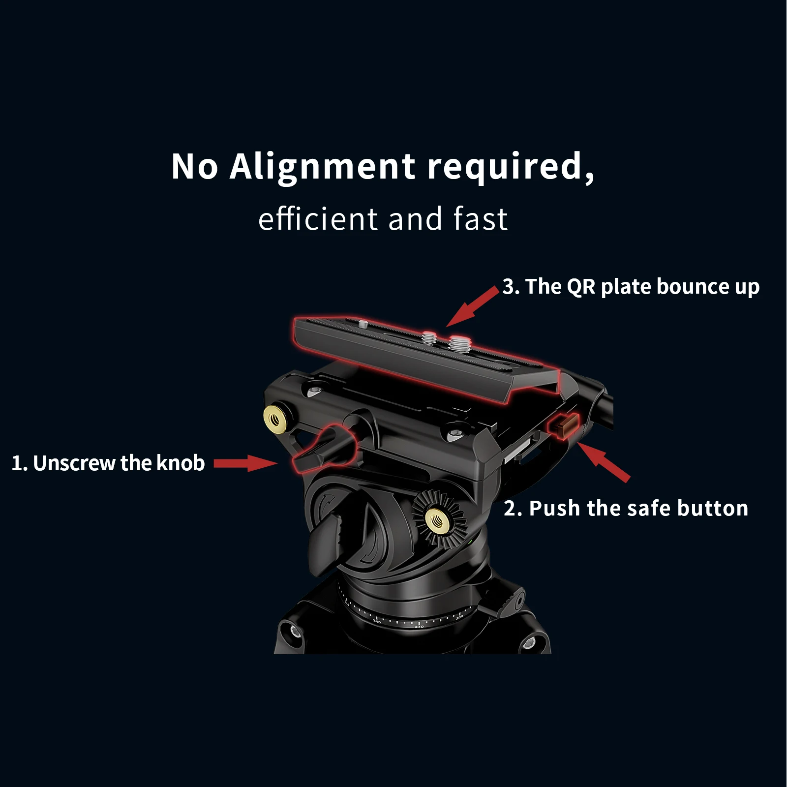 Cayer K6 New Arrival Tripod Fluid Head Pan Tilt Video Head 8 KG Load Capacity Tripod Head for Compact Video Camera and DSLR