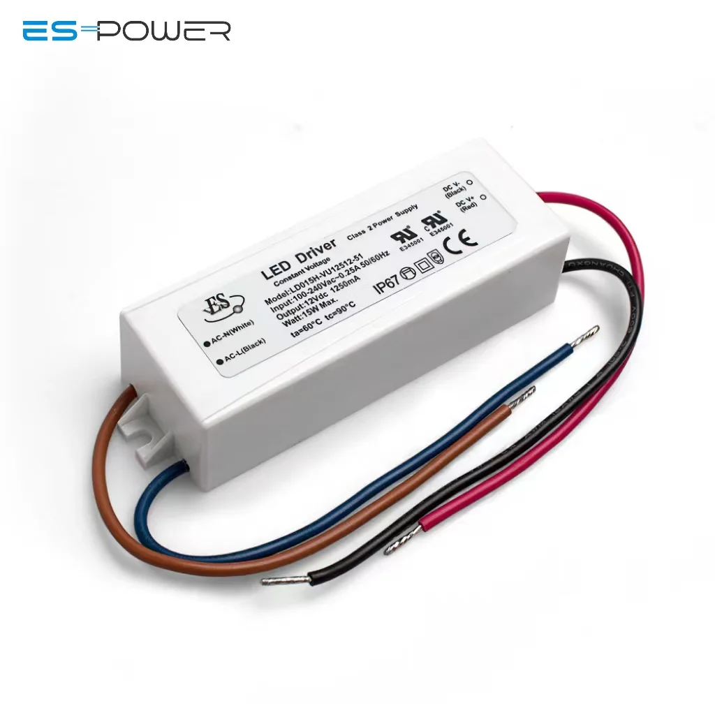 CUL CE 12V 36 watt 100-240V 24vdc 1250ma 15W Class 2 Power IP67 LED Driver AC-DC Constant Voltage Waterproof LED Lighting