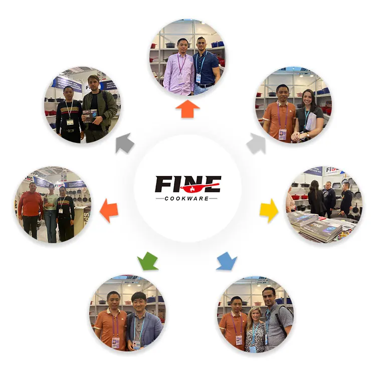 Household Items Enamel Cast Iron Round Cooking Pots Casserole Enameled Cast Iron Balti Dish Pot With Loop Handles