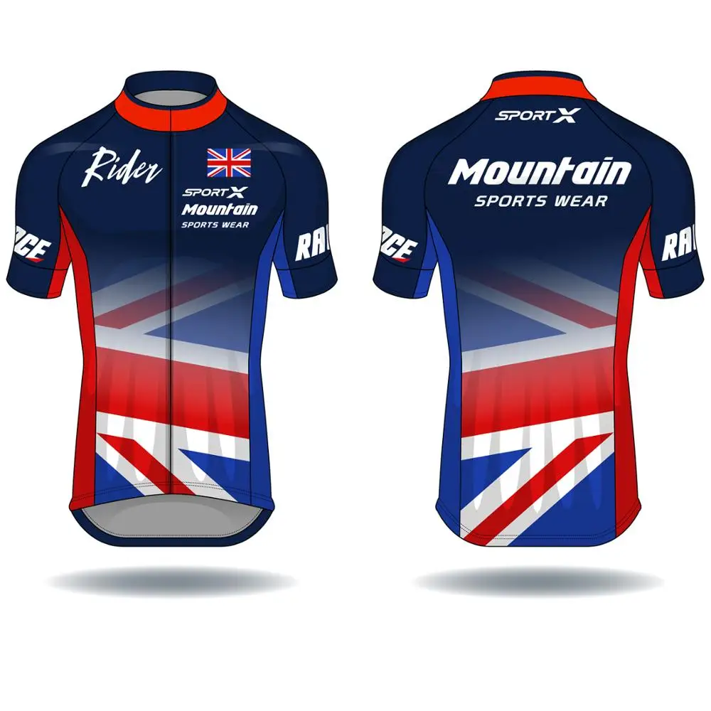 Custom Bike Clothing Bicycle Riding Top Quick Dry Polyester Cycling Jersey Men