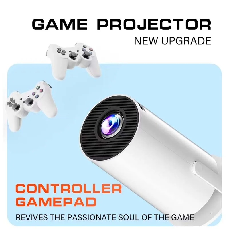 Ye M300 Max Game Projector 2 In 1 With Joystick 64GB Wifi  4K Output TV Smart Home Projector Video Game Console Android 11