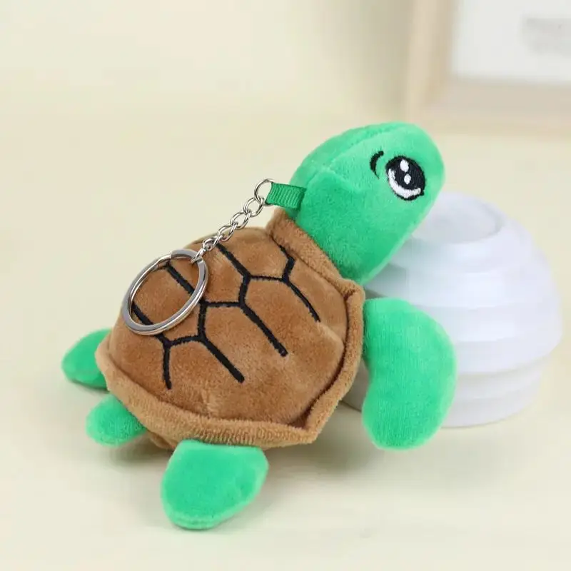 Hot selling mini cute stuffed animal turtle plush toy keychain