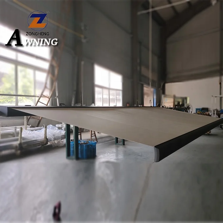 
Commercial Outdoor Remote Control Electric Full Cassette Motorized Aluminium Retractable Awnings for garden with LED light 