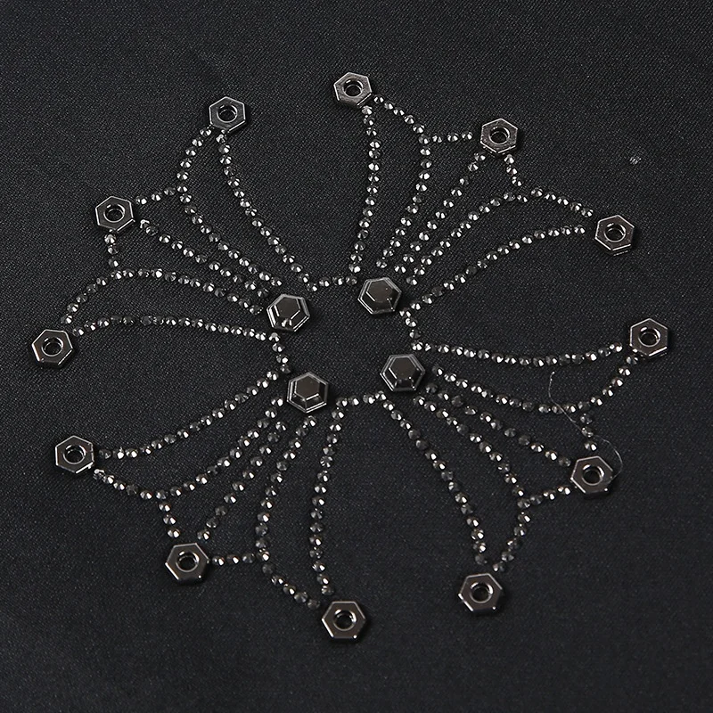 Famous Design Crystal Skull Rhinestone Brand Logo Heat Transfer Designer Hotfix Rhinestone Rivet silicone heat transfer