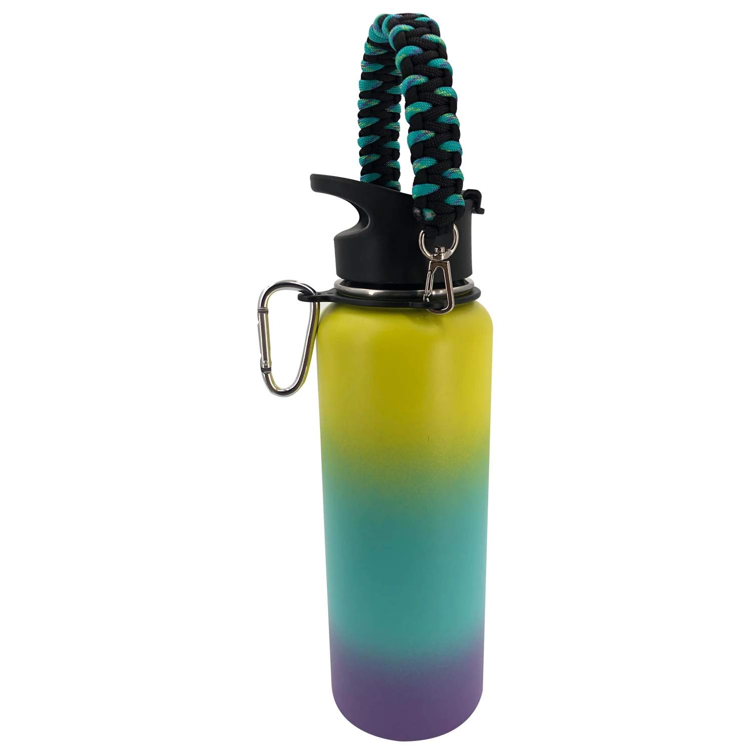 2023 Top Sellers Paracord Bottle Handle with Metal Buckle 7 Stands Bracelet Strap for Wide Mouth