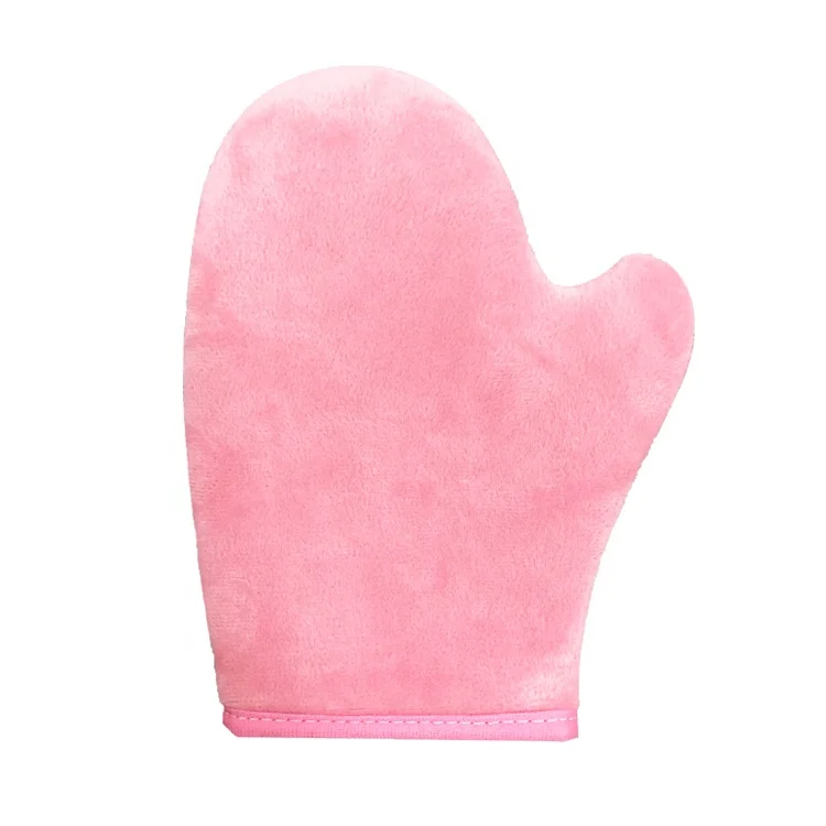 
NATURE Luxury Gloves Customizable Logo Purple Black Sponge Velvet Exfoliating Self Removal Novelty Tanning Mitt 
