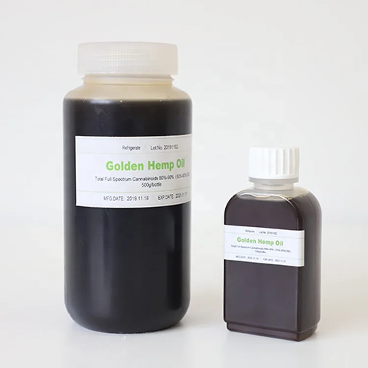 50% Golden/Brown color hemp oil from CBD factory 50% CBD hemp oil