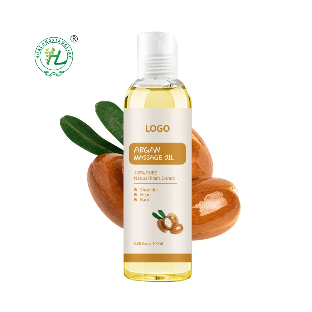 Huile essentielle bio Argania spinosa Oil Bulk Factory, Custom 100mL Pure Argan Oil Morocco Massage Oil For Body Massage therapy