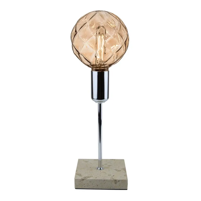 New Arrival Marble Base Home Decorative Lamp Modern Design Bedside Lamp Vintage Glass Table Light Industrial Led Table Lamps