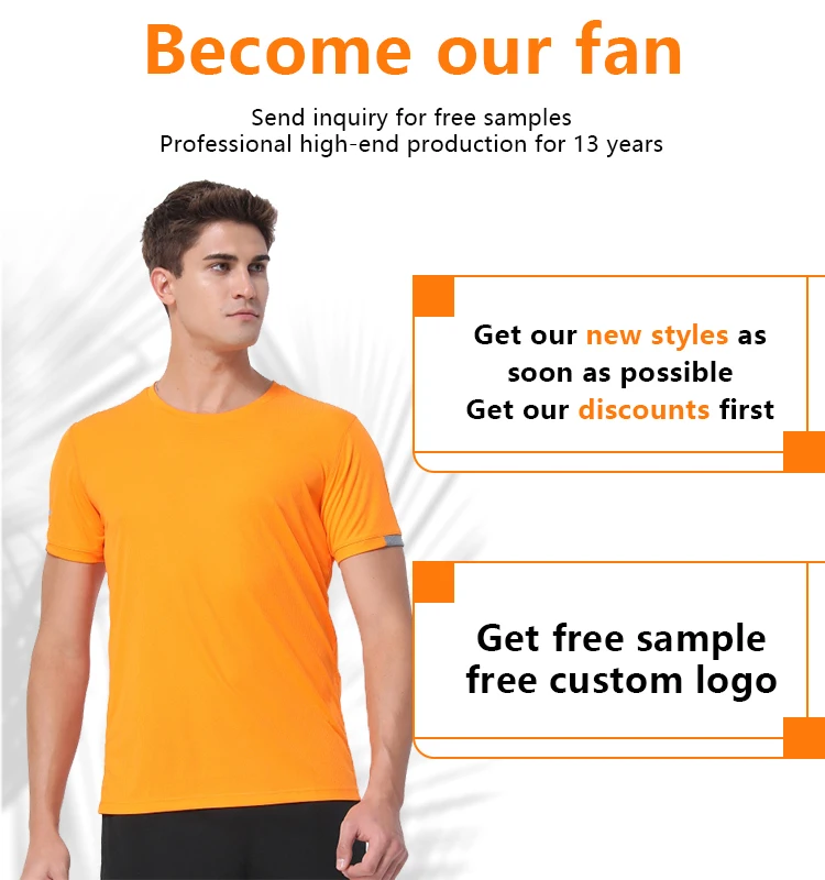 Customized Logo Lightweight 125gsm Sports Tshirt Polyester Mens Athletic Dry Fit Running Shirt