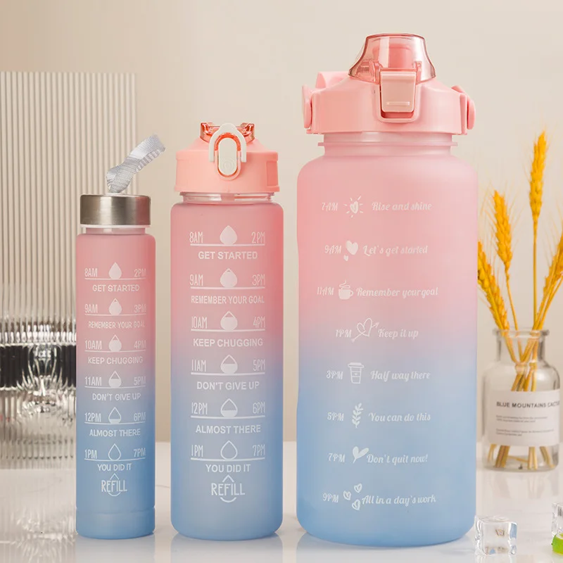 Недорогой популярный логотип мотивации BPA бесплатно для детей милый набор рукоделия 3 шт. 2000 мл 900 500 пластиковая бутылка воды
