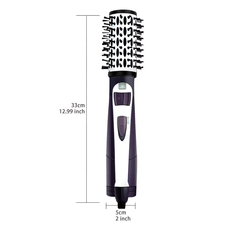 Custom 360 Rotating 3 In 1 Air Brush Salon Equipment Volumizing Hair Curler One Step Electric Hair Dryer Brush Hot Hair Comb