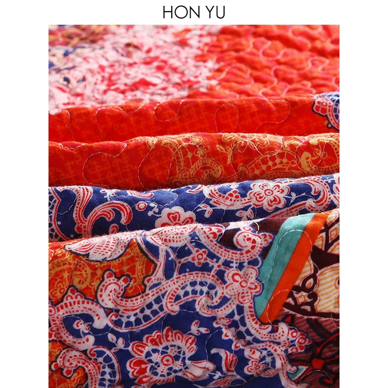 
Throw Handmade Kantha King Size Reversible Bedding Bedspread Decorative Blanket Indian Patchwork Kantha Quilt Manufacturer 