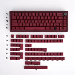 Клавиатура Cherry минималистская красная тема PBT 140 клавиши краситель-саб кепка для MX Switch 61/64