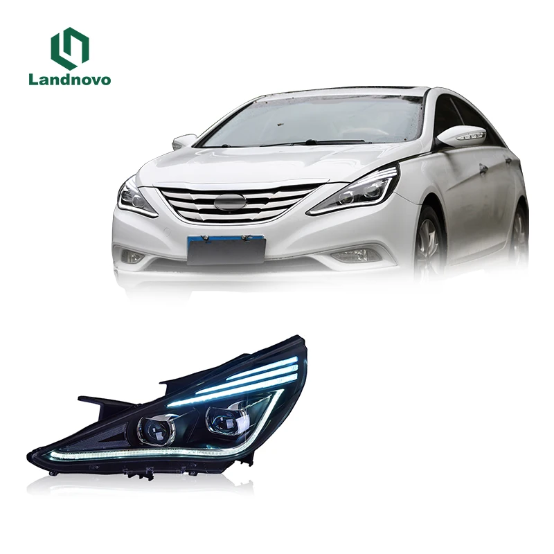 Car Led Head Light Lamp For Hyundai Sonata 8th Generation 2011-2014 Assembly Upgrade Front Led Light Headlight Headlamp