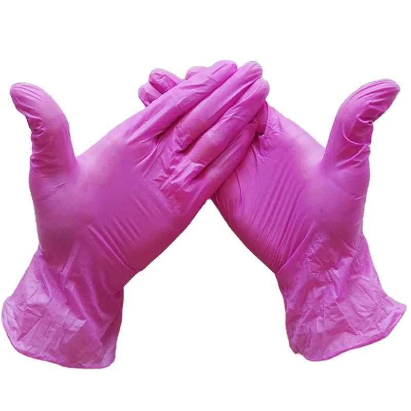 High quality pvc household glove sleeve powder free blue hand gloves pvc plastic cleaning latex free 100 pack black vinyl gloves