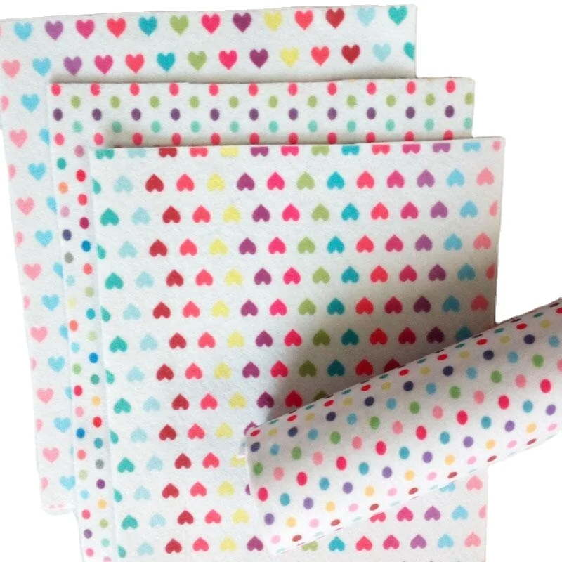 Recycled Reusable Material Nonwoven fabric Printed felt placemats dinner mat felt table cloth