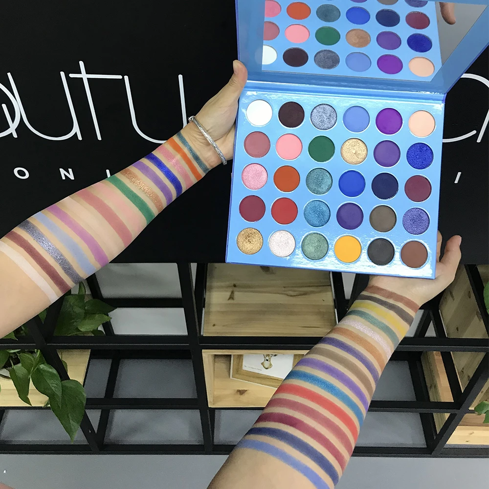 2022 matte pigment mix eyeshadow long lasting 30 colors custom nude eyeshadow palette