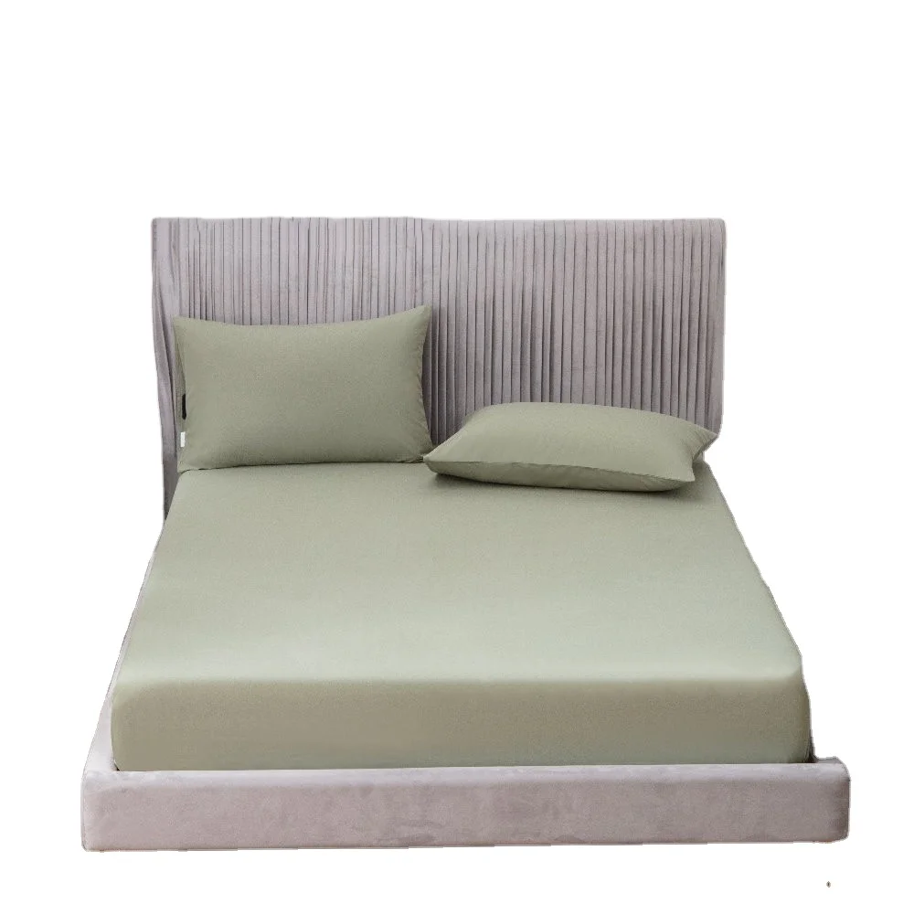 Wholesale of bed linen Solid color Infant grade Silver fiber antistatic bacteriostasis anti-mite fitted sheet Mattress cover
