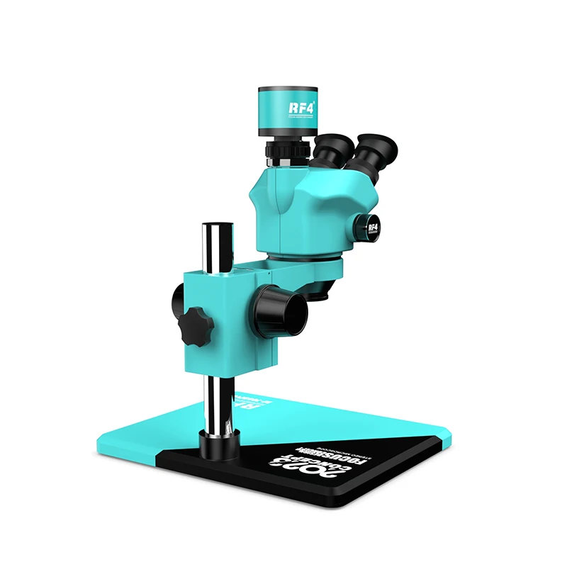 Microscope for Mobile Phone PCB Repair RF4 RF7050 PRO 7-50X Zoom Microscope Electronic Trinocular Stereo Microscope With LED