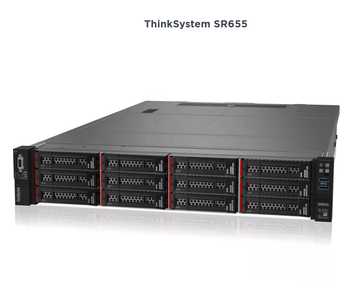 Original Servers ThinkSystem SR655 Server 1-socket 2U Rack server for Lenovo