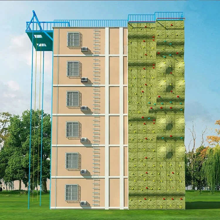 moving rock fiberglass climbing wall indoor playground