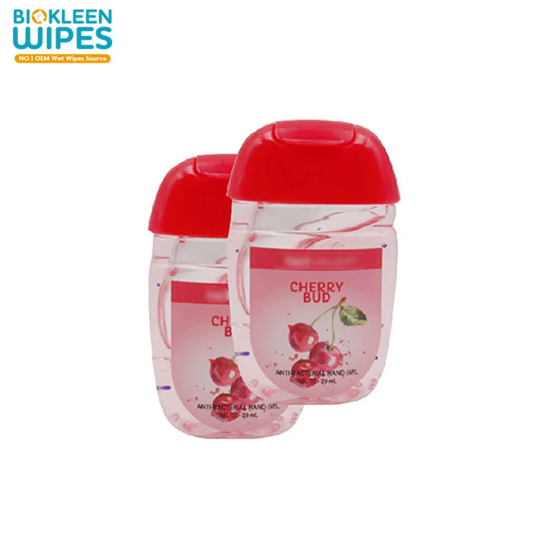 Biokleen Custom Free Sample Anti-Bacterial Hand Gels Kids Hand Sanitizer Travel Size Keychain Carriers