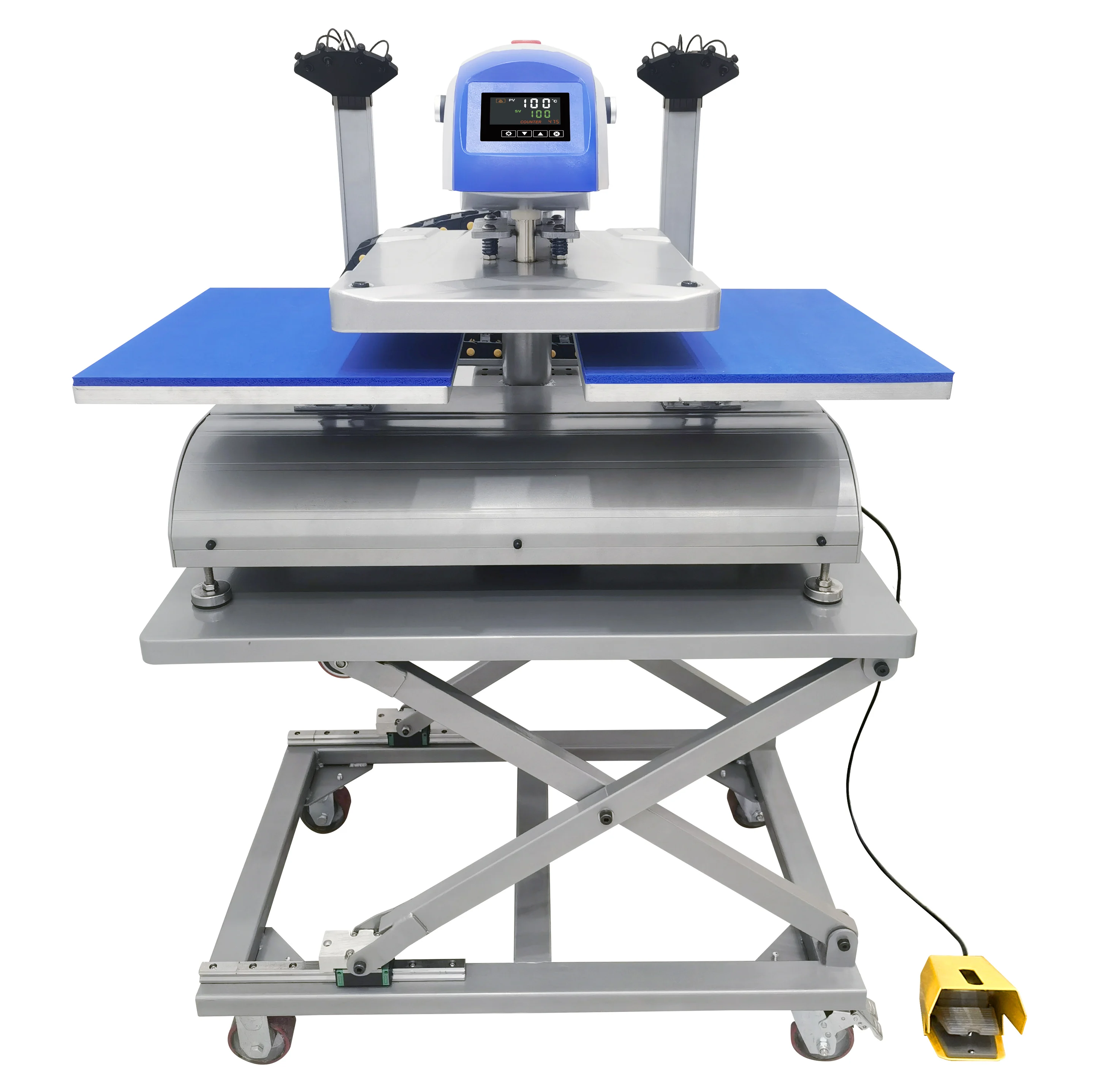 New Electric Automatic 40x50 Tshirt Transfer Machine Sublimation Digital Double Heat Press Machine