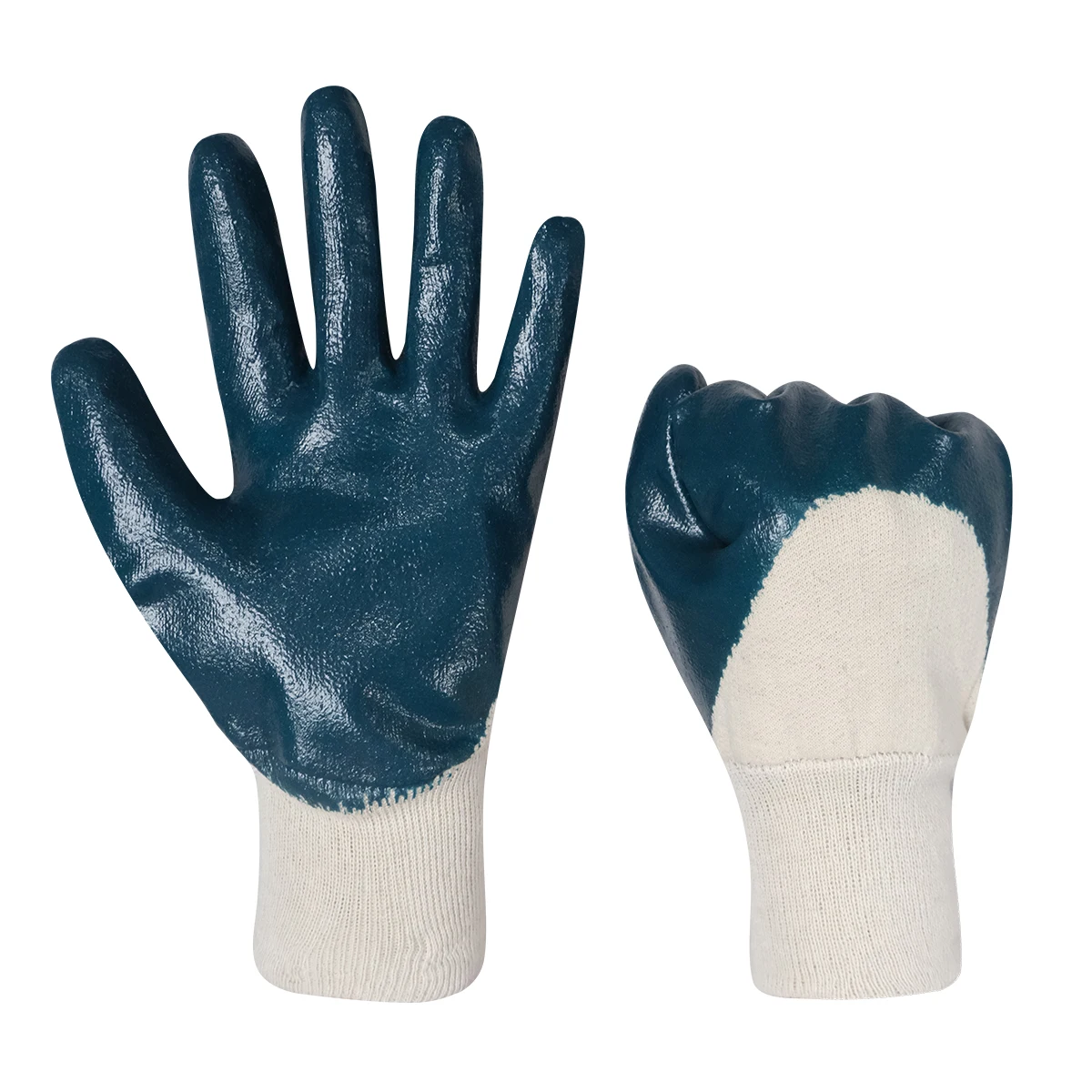 Comfortable Latex Rubber Gloves with Cotton Liner Durable Anti-Slip Wear Resistant Oil Proof for Safety Work General Purpose