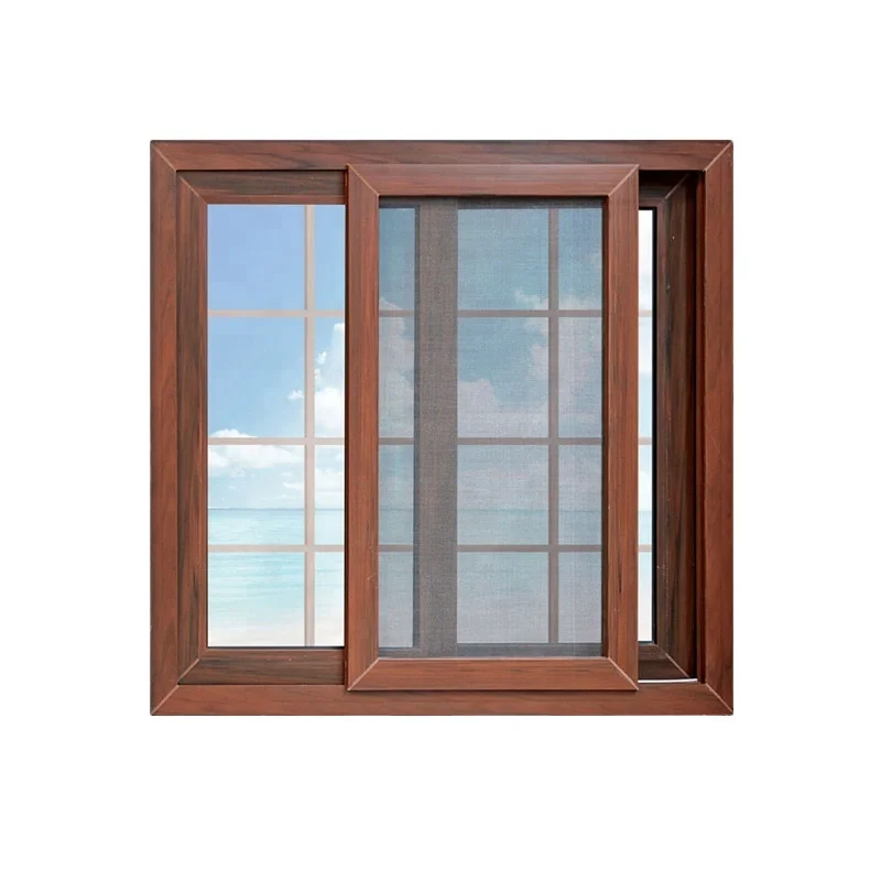 American Sash Anti-theft Screen Impact Double Glazed pvc Sliding Glass Window
