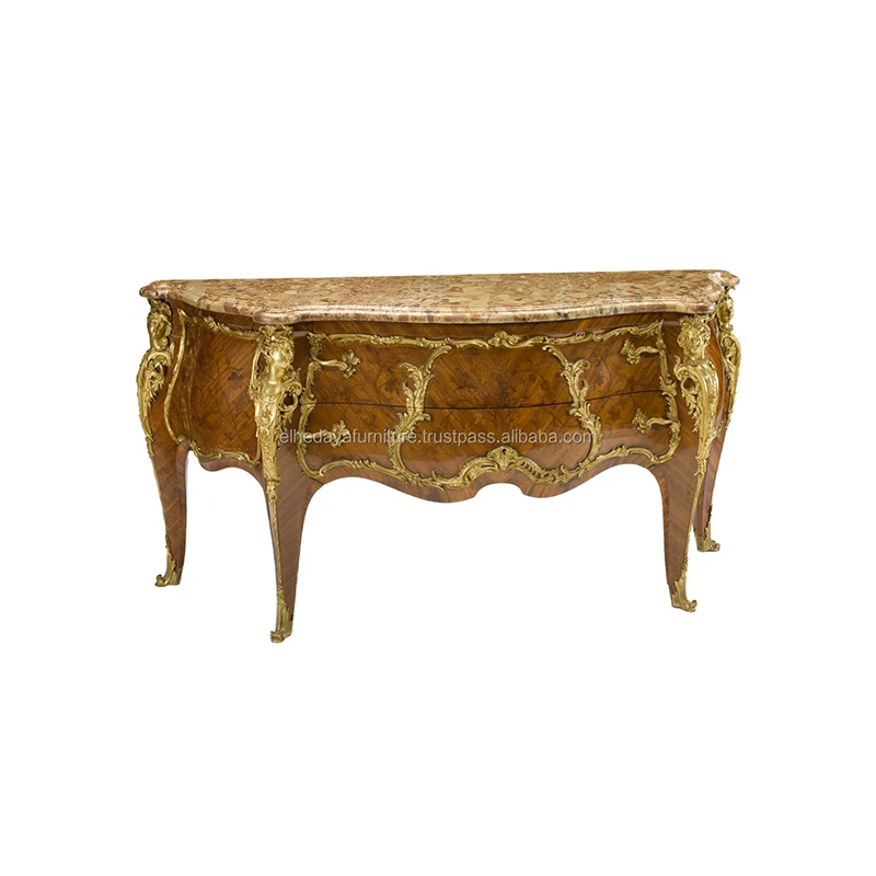 Лучший выбор и лучшие скидки, французский стиль Людовика XV, Позолоченный Бронзовый Мраморный комод, античный комод