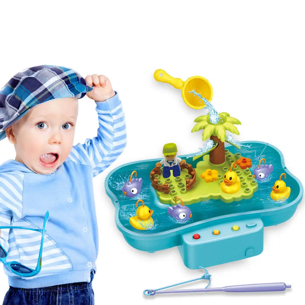 HG-5084 Summer Toys Water Summer Kids Indoor Outdoor Baby Water Bath Fish Toys Fishing Boat Game For Kid