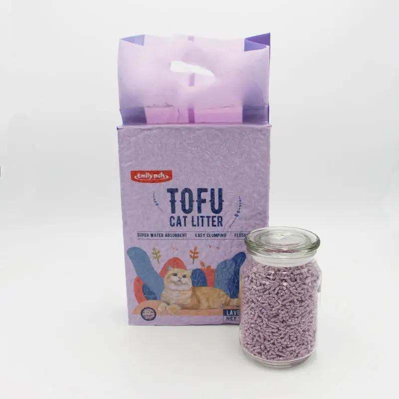 natural tofu cat litter highly absorbent arena para gato fast clumping 1.5mm tofu cat litter sand