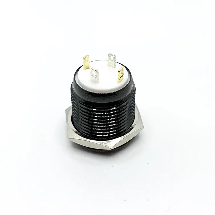  Black Aluminum Oxidation 16MM 4 Pin Welding Terminal 24 volt Push Button