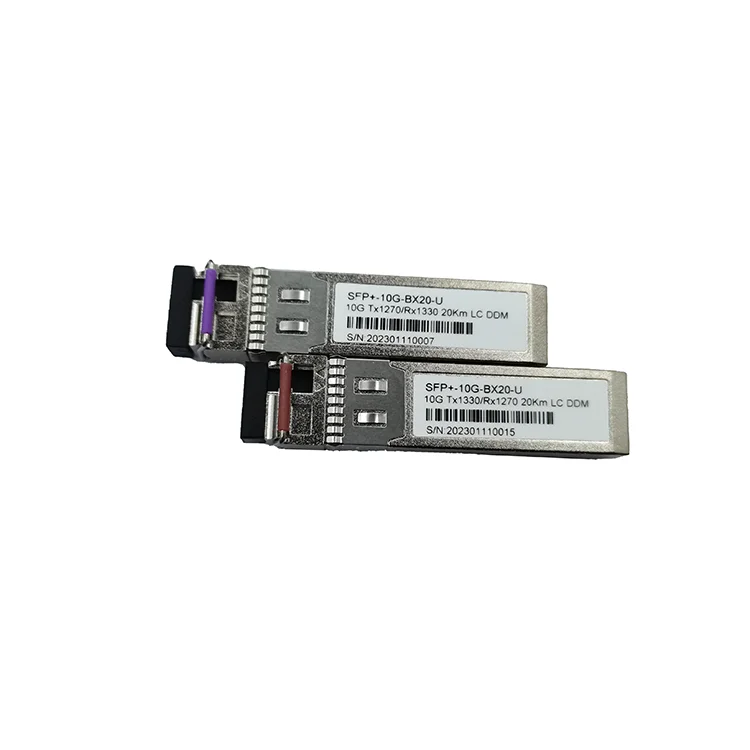 10G SFP Module 20km 10G bidi SFP+ 10KM 1270nm/1330nm 10G WDM SFP+ Transceiver LC Compatible