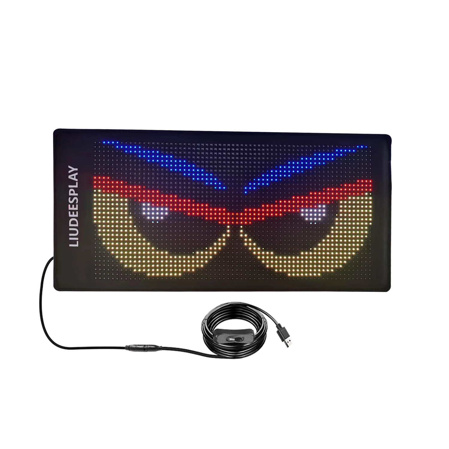 LIUDEESPLAY LED Sign For Car Flexible LED Display Rear Window Animation Matrix With Custom Text APP Programmable Board