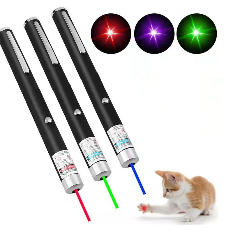 Green Lasers Pointer USB Cat Interactive Pointer Toy 405nm Blue Laser Pointer Visible Beam Light Pointing Laser