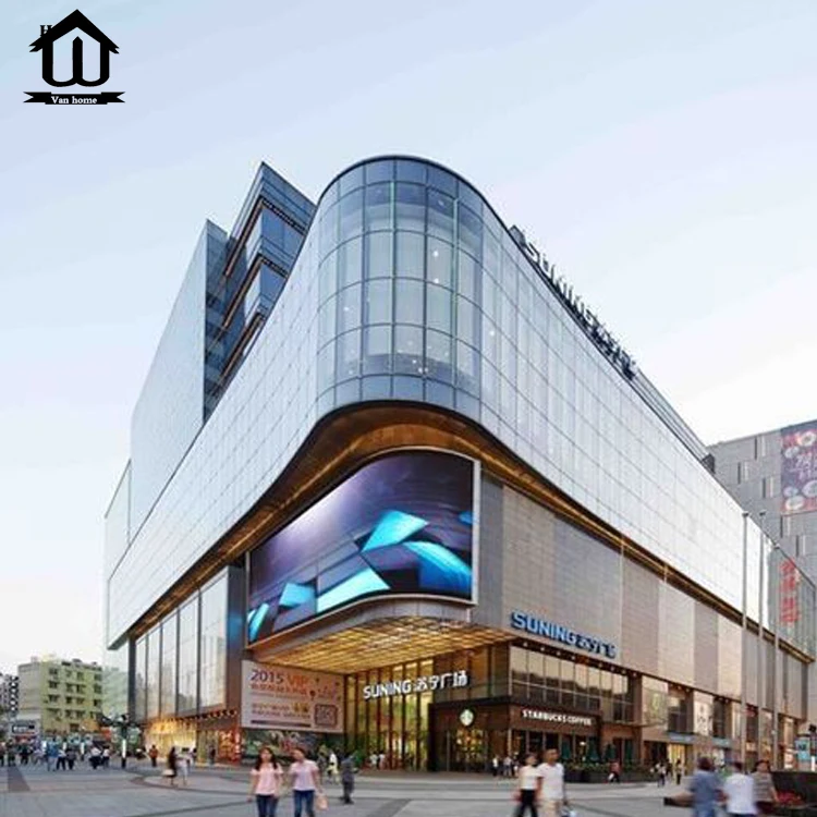 HISENG modern soundproof glass commercial curtain wall