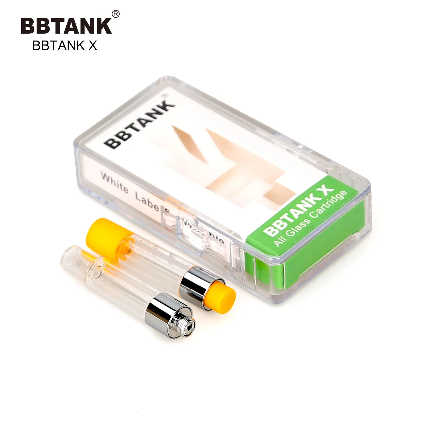  Высококачественный 1 мл пустой стеклянный картридж BBTANK X Новый 510 атомайзер керамический быстронагревательный CBD масляный вейп-картридж