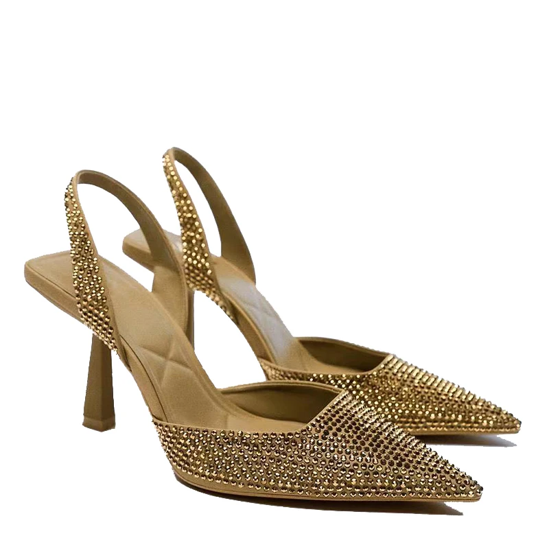 Wholesale High Pointed Toe Arrivals Stiletto Heels for Women Party Street High Heeled Sandals Dress Leather Shoes Wedding Pumps