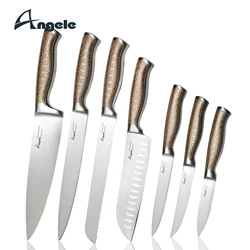 2023 NEW Kitchen Knives Set 3cr13 Blade Stalness Steel Patten Handle steak knife set