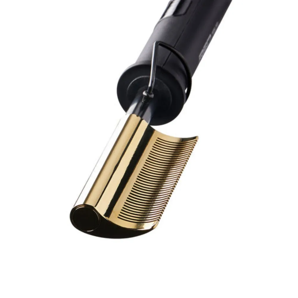 Wholesale Private Label Electric Ceramic Heat Pressing comb Hair Straightener Custom Logo 500 Degrees Hot Comb