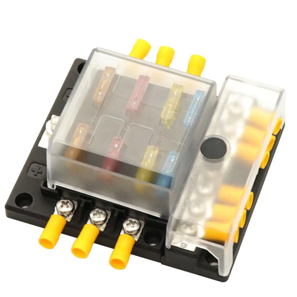12V 32V M5 серьги-гвоздики со светодиодной индикаторной лампой 6 выходов 12 способов плавкий предохранитель блок для авто автомобиль лодка морской предохранителей