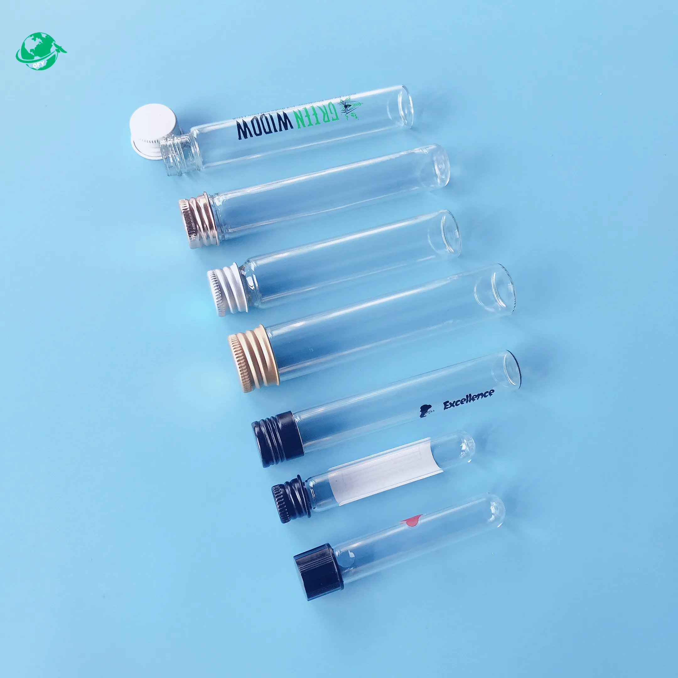 Custom Size Portable Multi-Size Prevent Leakage Function Glass Test Tube With Screw Cap