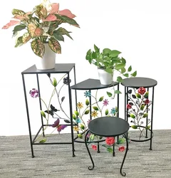 outdoor garden bicycle metal Iron Flower Pot Stand