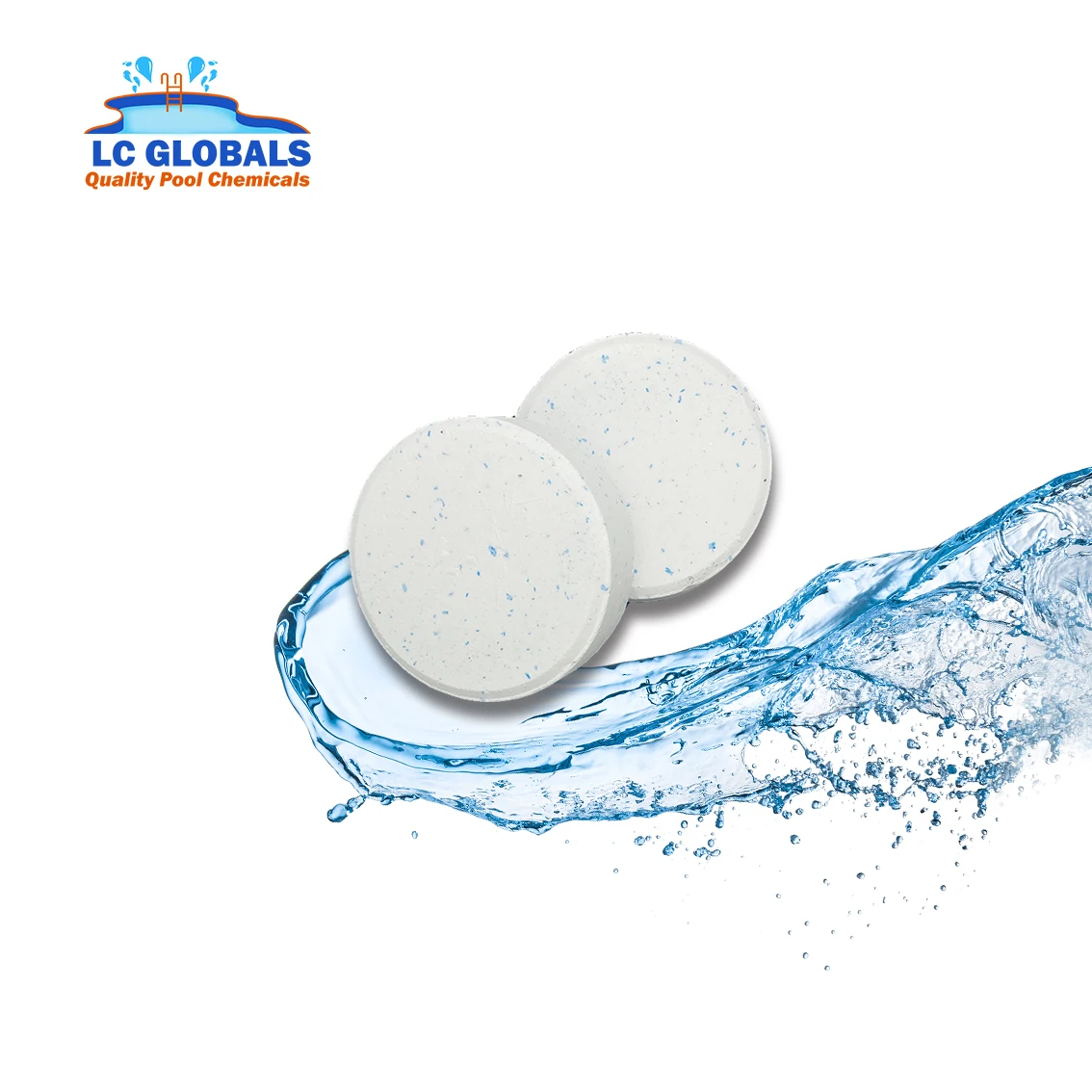 factory price 1g 2g 20g 200g tablet 3 inch chlorine Tablets chlorine granular 50lb per bucket  tcca for large pool