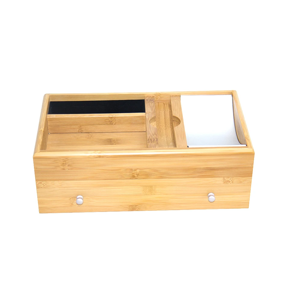 Wholesale Bamboo Desk Organizer Drawer Storage Box