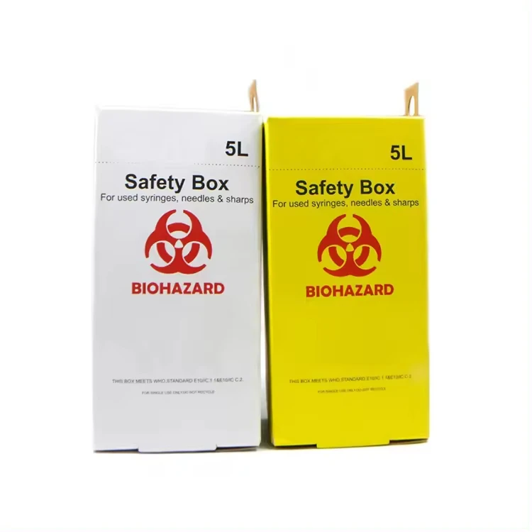 Medical Disposal Paper Board Sharps Container And Safety Box For Discard Used Syrings And Lancet
