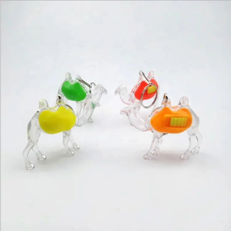 2022 Hot Sale Transparent Plastic Flashing LED Light up Keychain Toys for Capsule Vending Machine